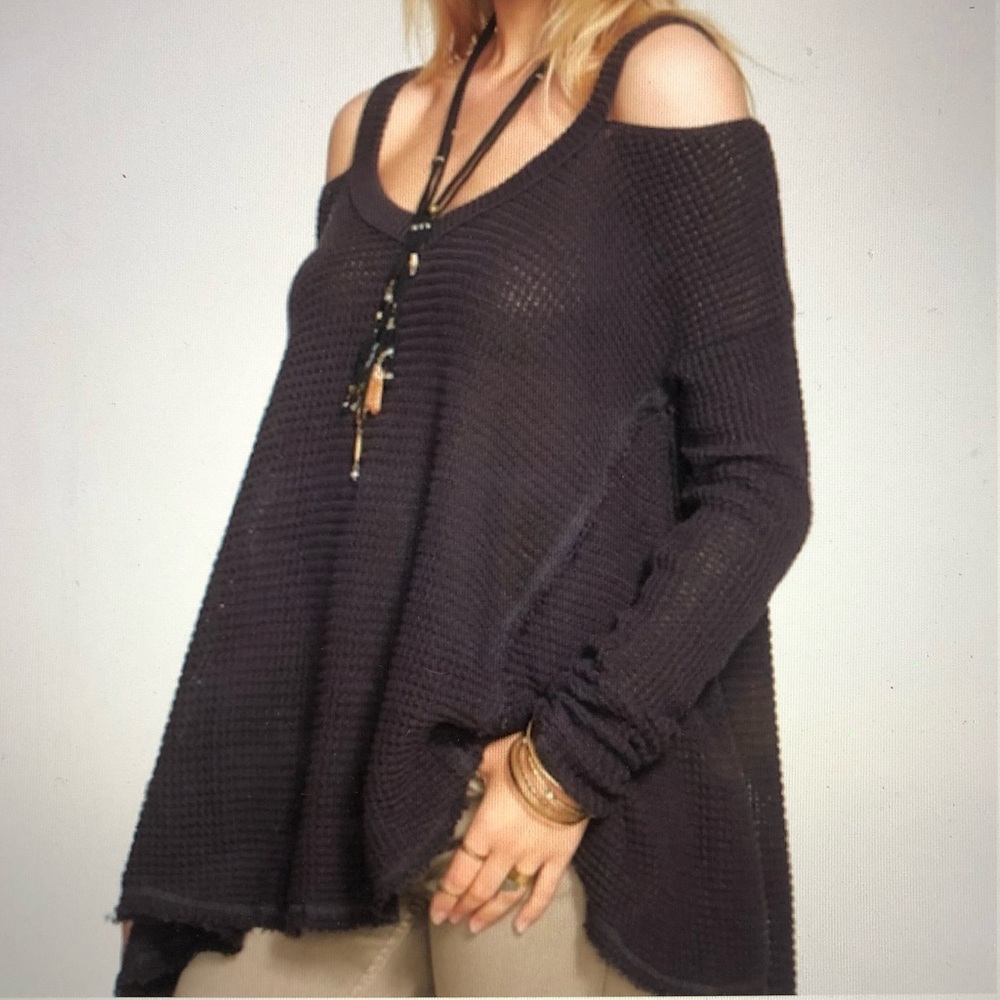 Free People Moonshine Cold Shoulder Sweater